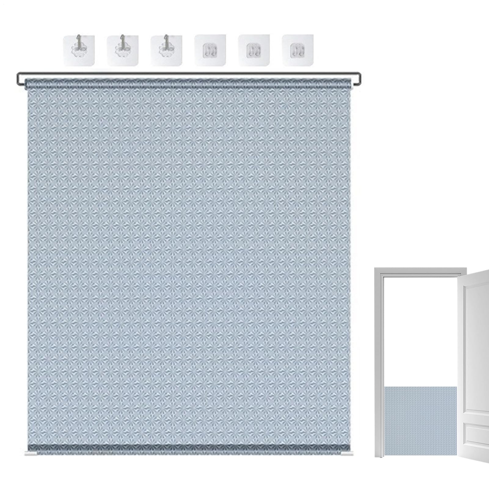 Retractable Mesh Gate for Pets - No-Drill Pressure Mount Safety Door, Portable & Dog Barrier, Versatile Indoor/Outdoor Guard, Stairway & Porch Protection | -Handed System