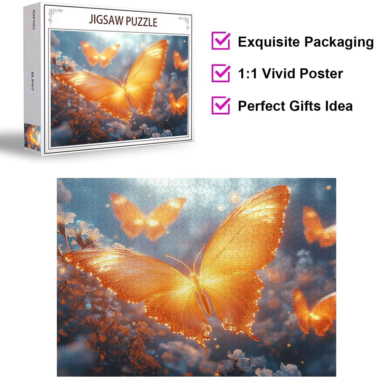 Puzzle 4000 Pezzi farfalla Puzzle Classici per Gioco Familiare, n-277 | Impossibile Puzzles, Intrattenimento Creativo, Rilassamento Intelligence, Regalo per Amore e Amico, Decorazioni Casa, piante