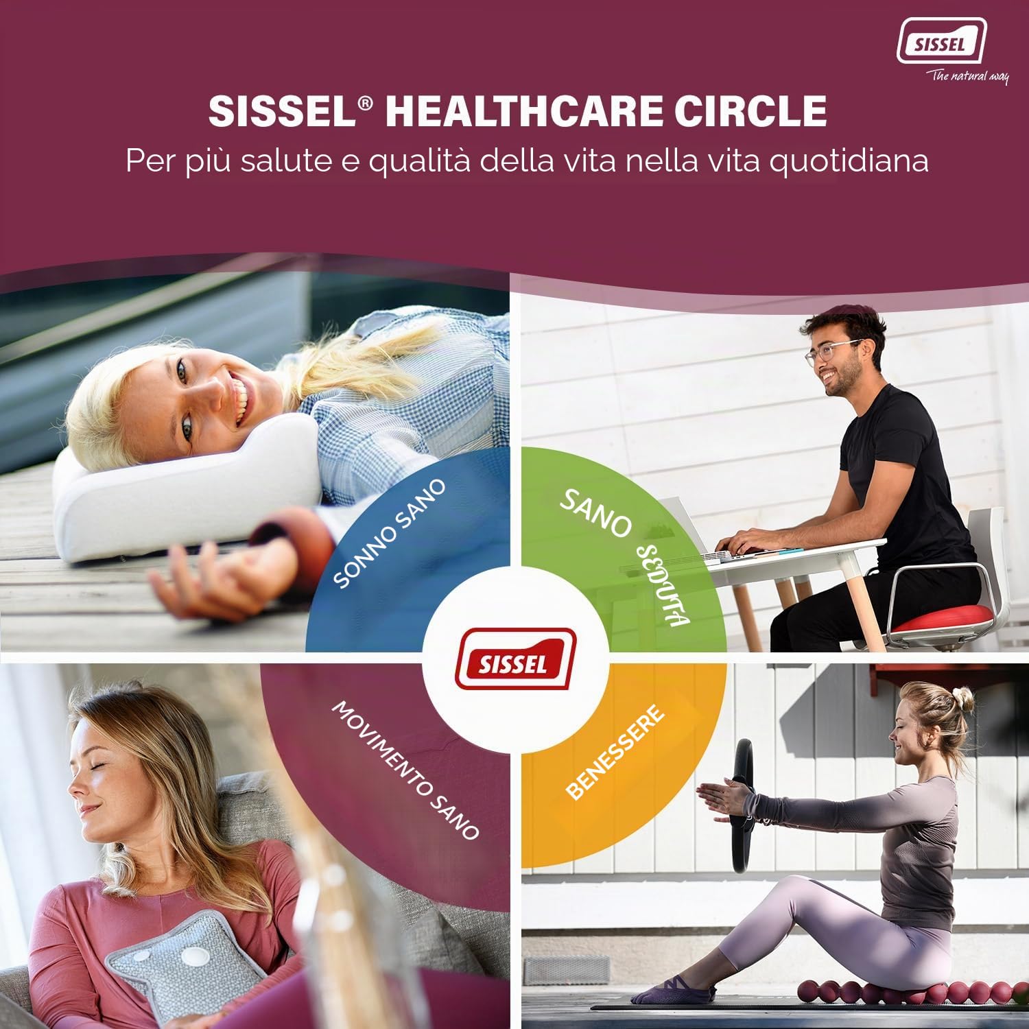 Sissel Cuscino Termico Sissel® Linum 37,5X36/37 Cm, Blu Blu