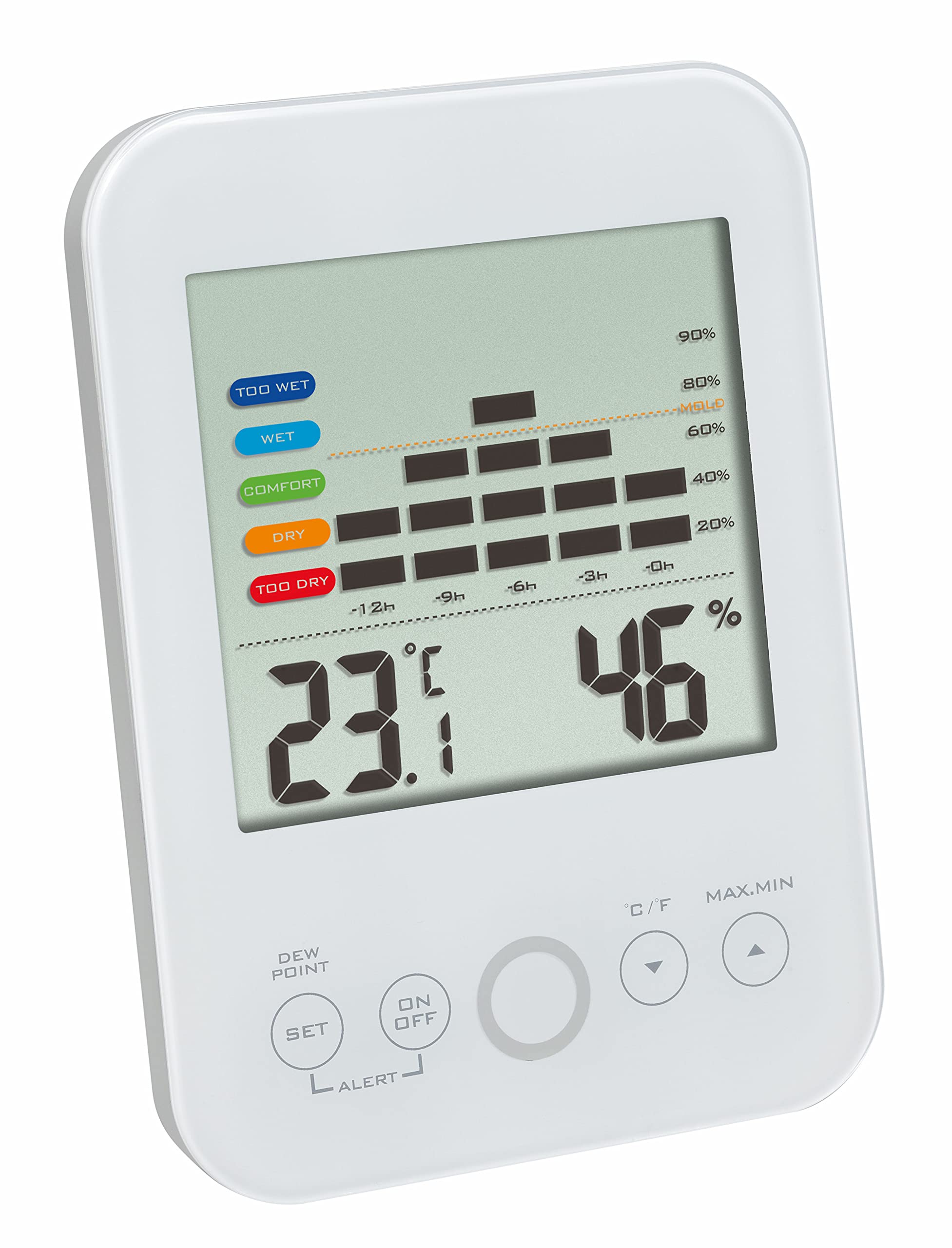 TFA Dig. Thermo-Hygrometer Comfort White