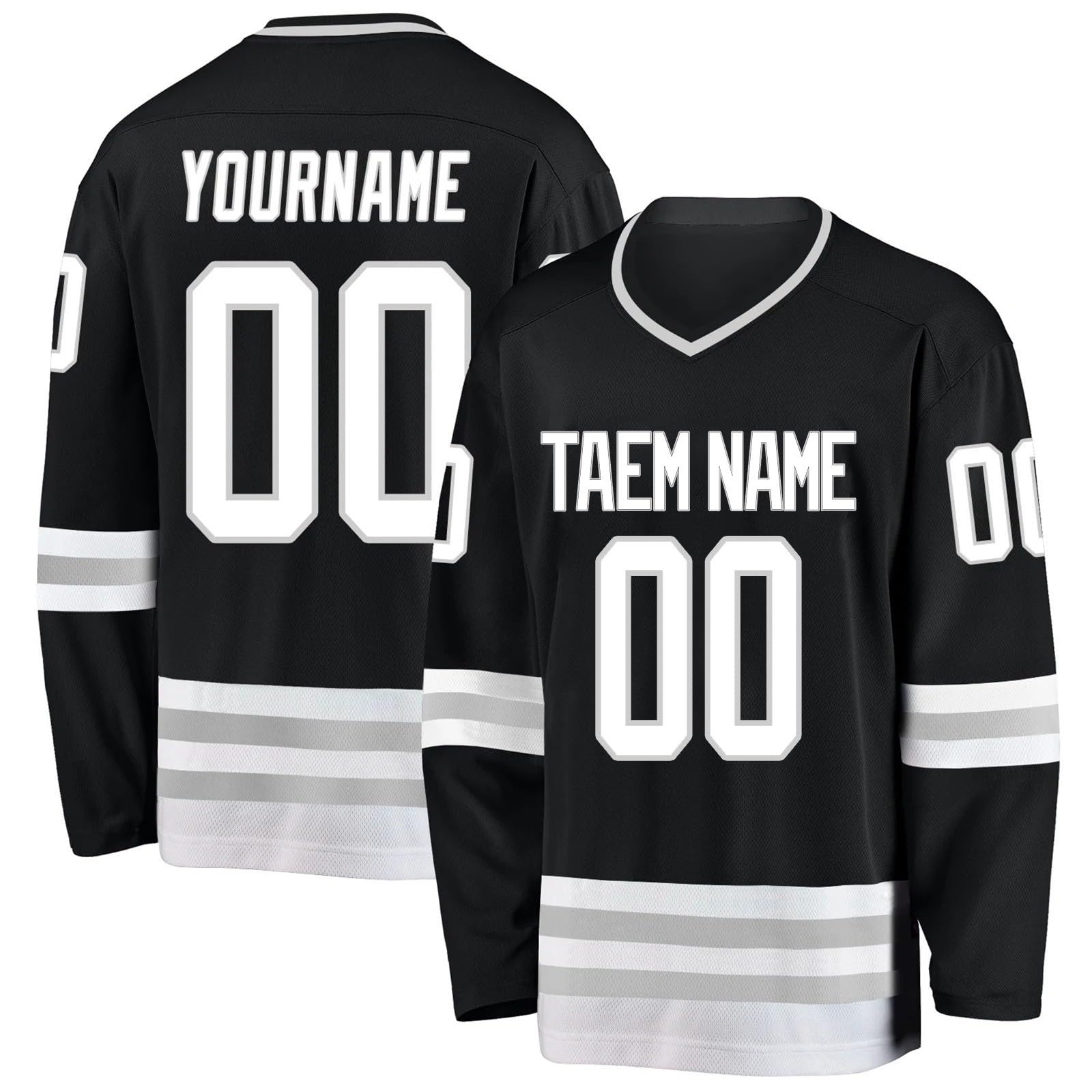 Maglia da Hockey personalizzata,Progetta la tua maglia da Hockey personalizzata con nome/squadra/numero, maglia da Hockey con nome adatto ai regali per bambini e adulti stile 3 KAN0827A