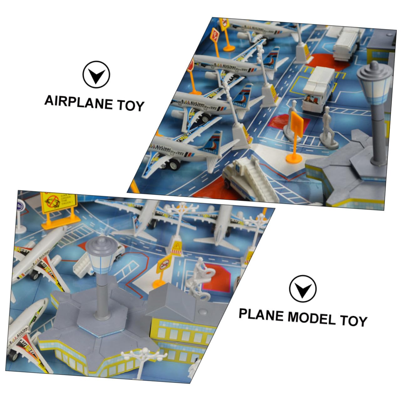 SOIMISS Avión de Juguete Modelo Estático PVC 1 Juego para Niños