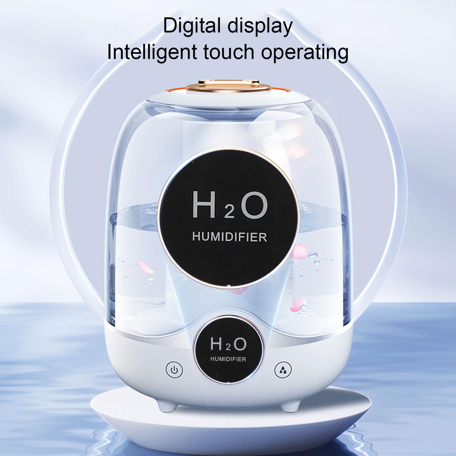 Cryfokt Piccolo Umidificatore per Aromaterapia da 3 Litri, Doppio Spray per Ufficio Domestico, Funzionamento Silenzioso, Facile da Pulire, Materiale Plastico