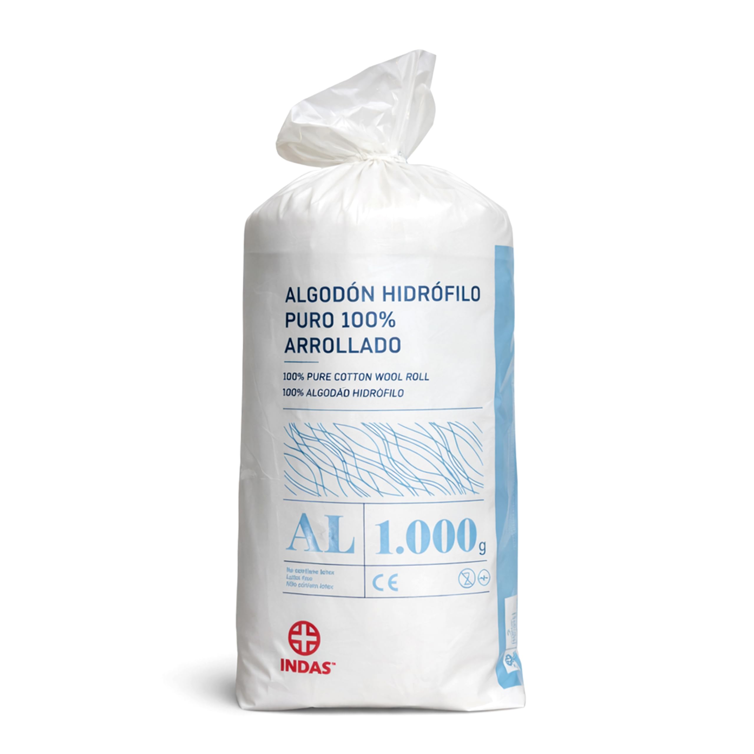 Algodón Arrollado 1000 g para Uso Sanitario y Doméstico