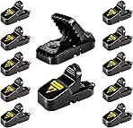 Mouse Traps 12-Pack, Indoor Outdoor Use, Small Mice Catchers for Home Indoor, Reusable Mice Trap, Quick-Set Mousetraps for House