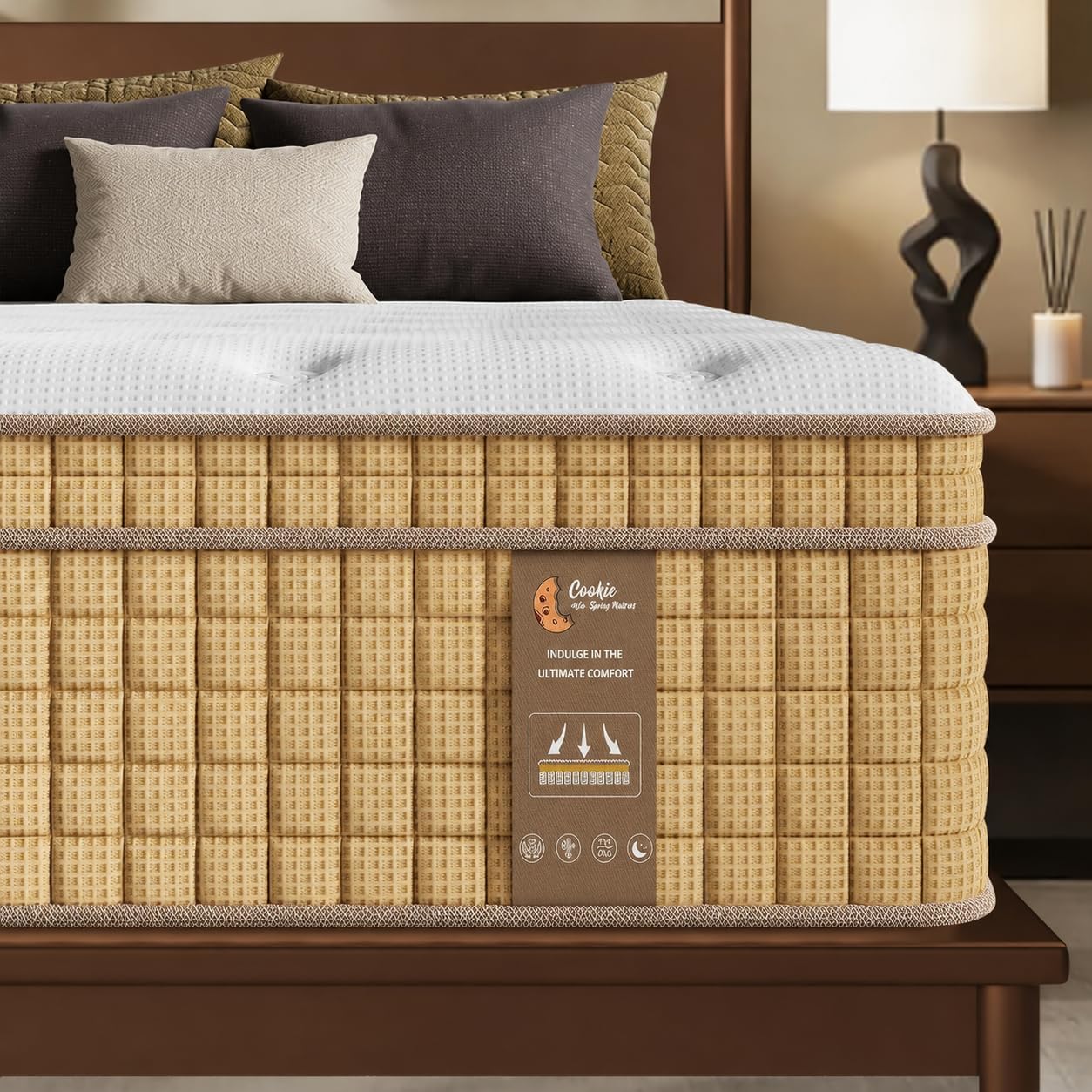 BedStory 14-Inch Extra Firm King Hybrid Mattress | Zoned Lumbar Support, Pocket Springs, Cooling Design