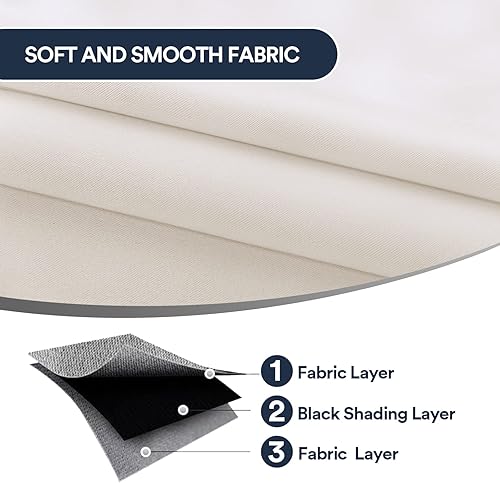 Miniatura 3 de L.VICTEX Cortinas opacas para puertas francesas, cortina de puerta Tricia con aislamiento térmico para puerta de patio, persiana autoadhesiva con