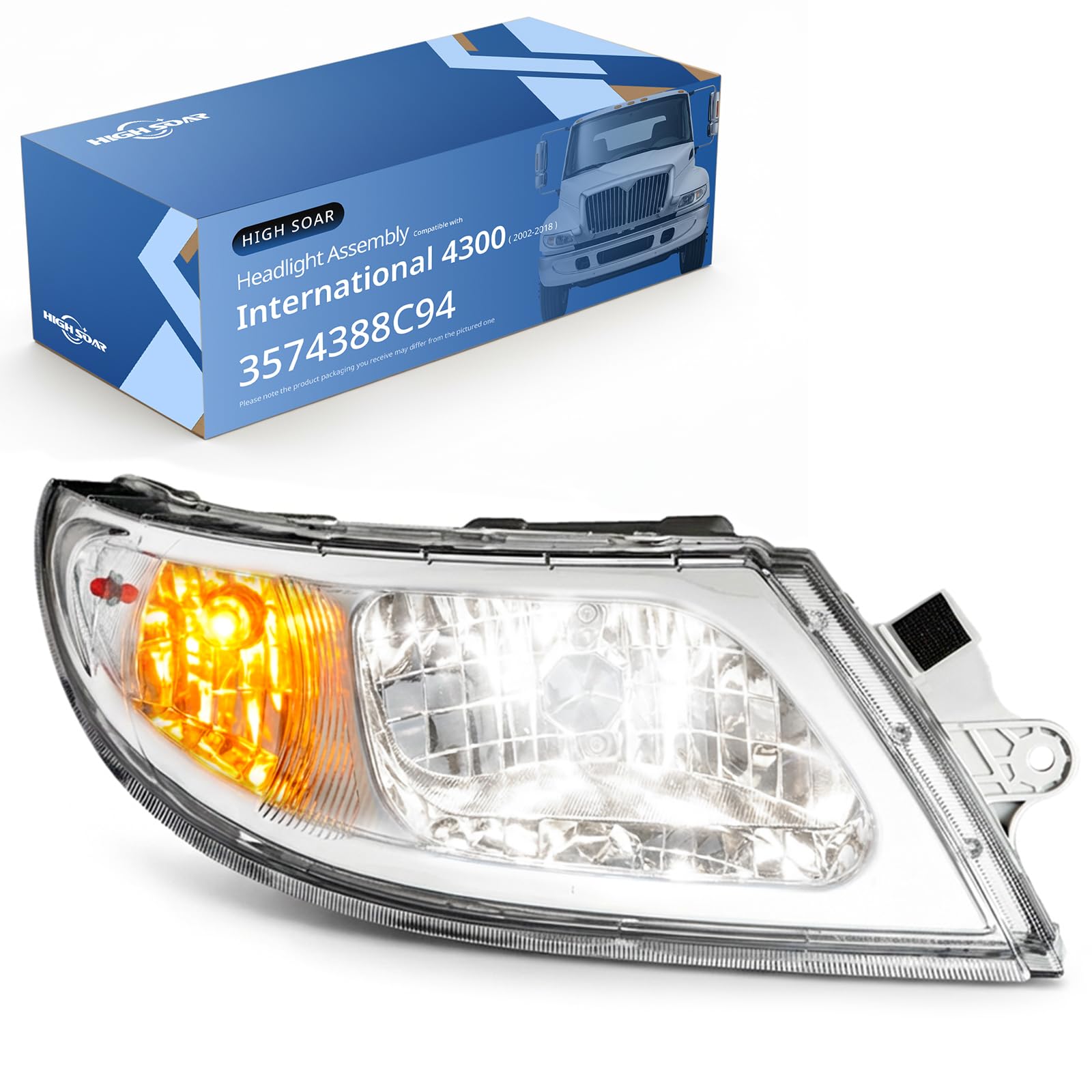 Amazon.com: High Soar Headlight Assembly DRL for International