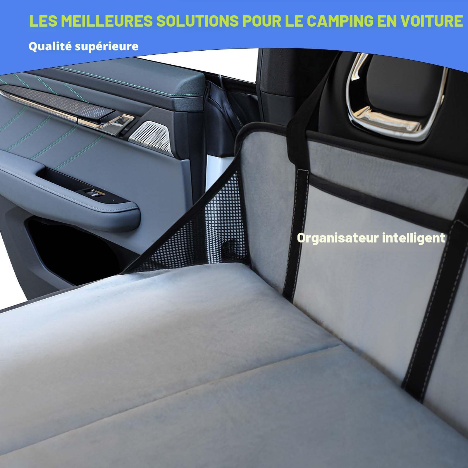 Essentiels de camping pour voiture, augmente l'espace dans le coffre, pour voiture, camping et voyage, compatible avec Tesla Y/3, SUV avec chargement plat comme RAV4, CRV, X-Trail, Outback, Highlander