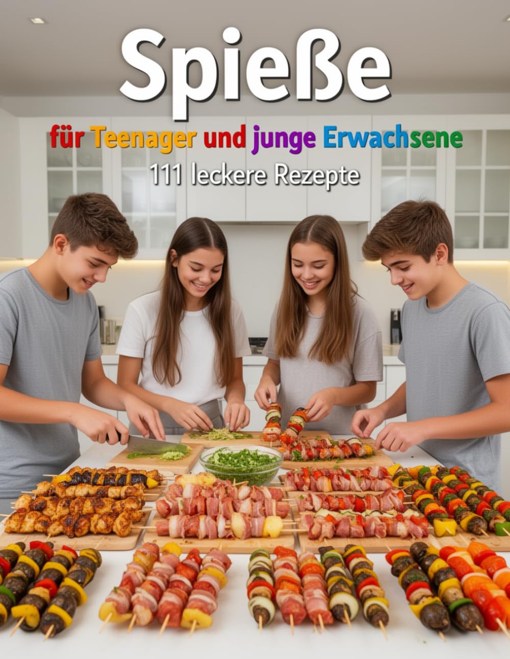 Spieße für Teenager & Junge Erwachsene – 111 Leckere Rezepte: Grillen, Pfanne, Fritteuse – Geflügel, Fisch, Fleisch & Veggie – Einfach & Lecker (Kochen & Backen für Teenanger und junge Erwachsene)