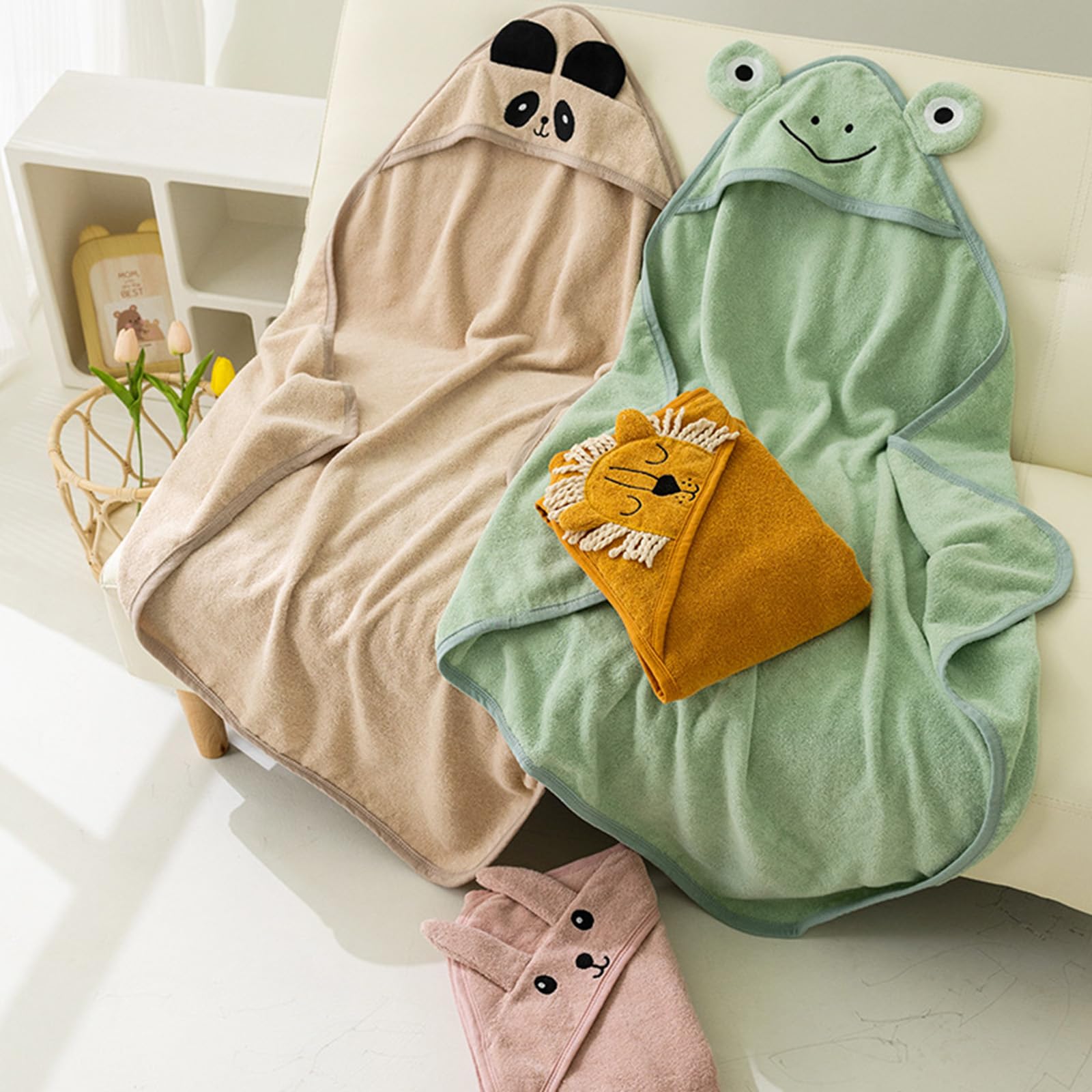 Asciugamano da bagno con cappuccio per bambini carino per