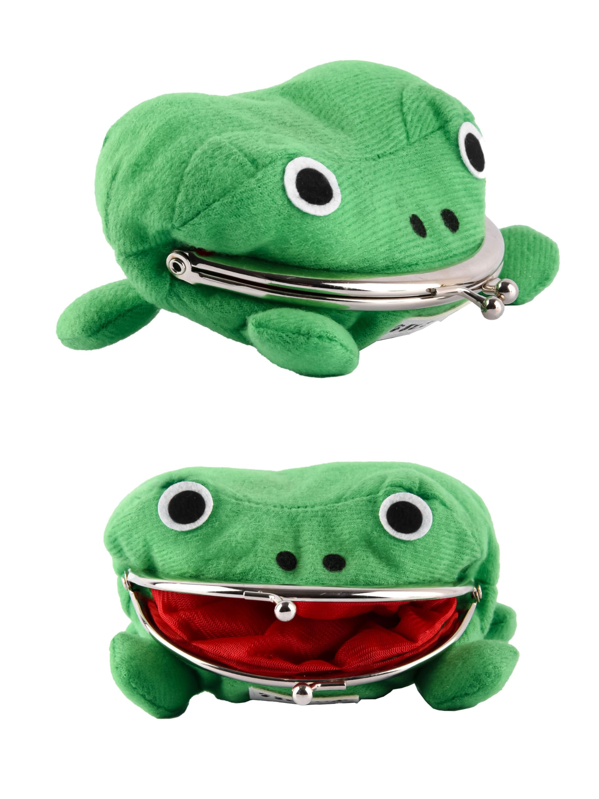 Ninja Anime Cosplay Wallet for Men and Women, Cosplay Coin Purse Pouch Anime Green Frog Wallet with Lock (Big)