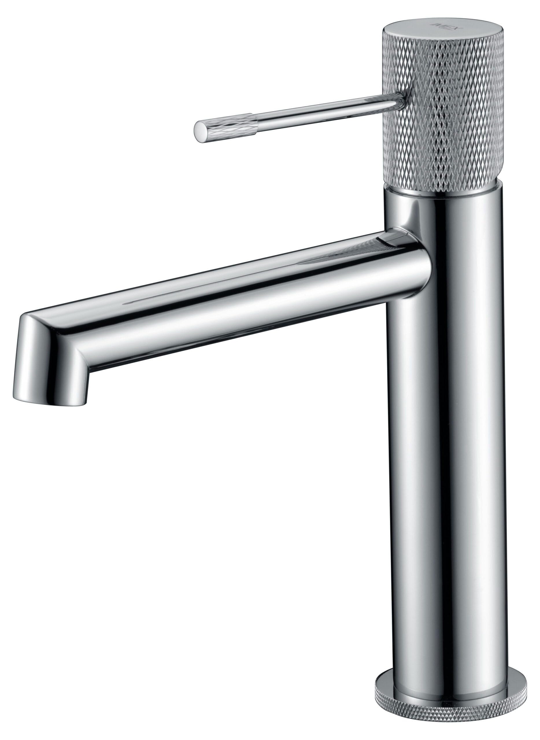 IMEX - Grifo Lavabo Cromado | Grifo Baño Monomando con Agua Fria y Caliente | Grifo de Caño Bajo Fabricado con Latón | Ahorro de Agua y Fácil Instalación | Serie Line | Color Cromado