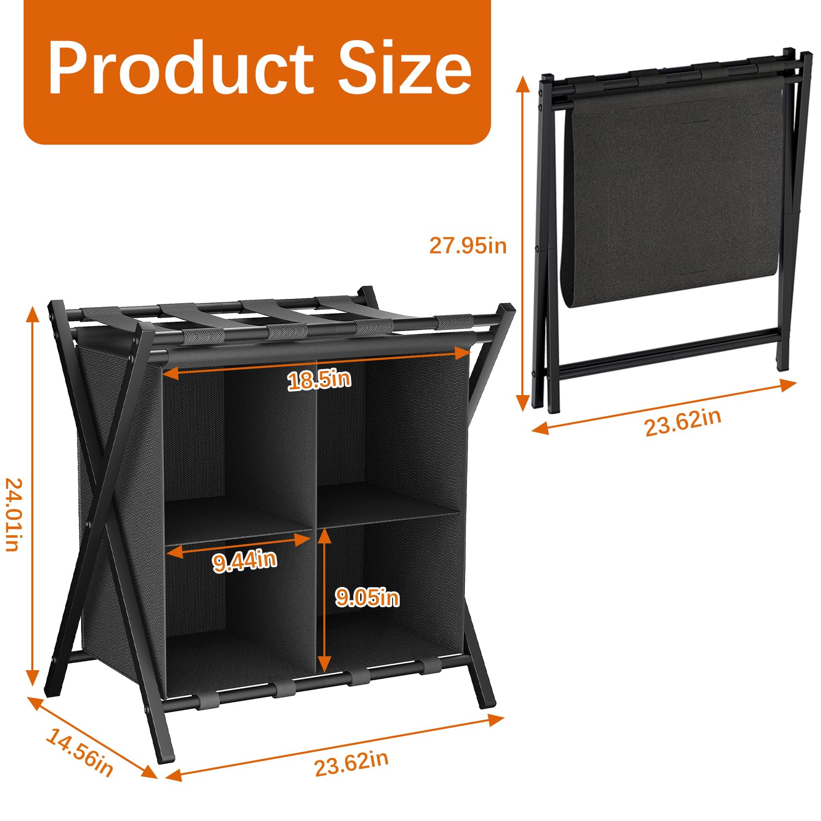 Huhote Soporte para maletas, soporte para equipaje, soporte para maletero, soporte plegable para maletas, soporte para maletas, para habitaciones de invitados, dormitorio, hotel, para equipaje de