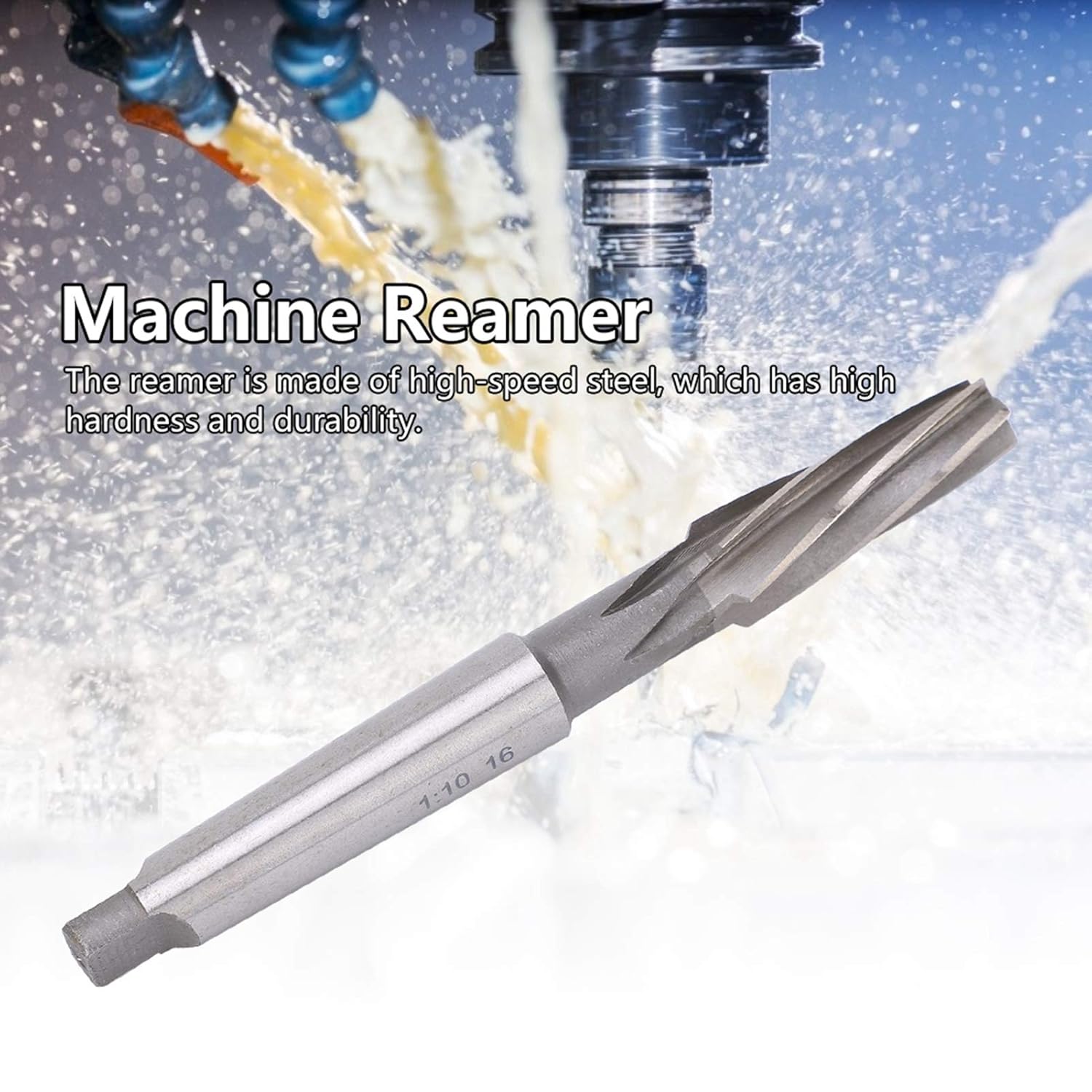 Accuracy 1:10 Taper Shank Machine Reamer Replacement, Made of Durably Speed Steel, for Reaming Mould and Handcraft Processing