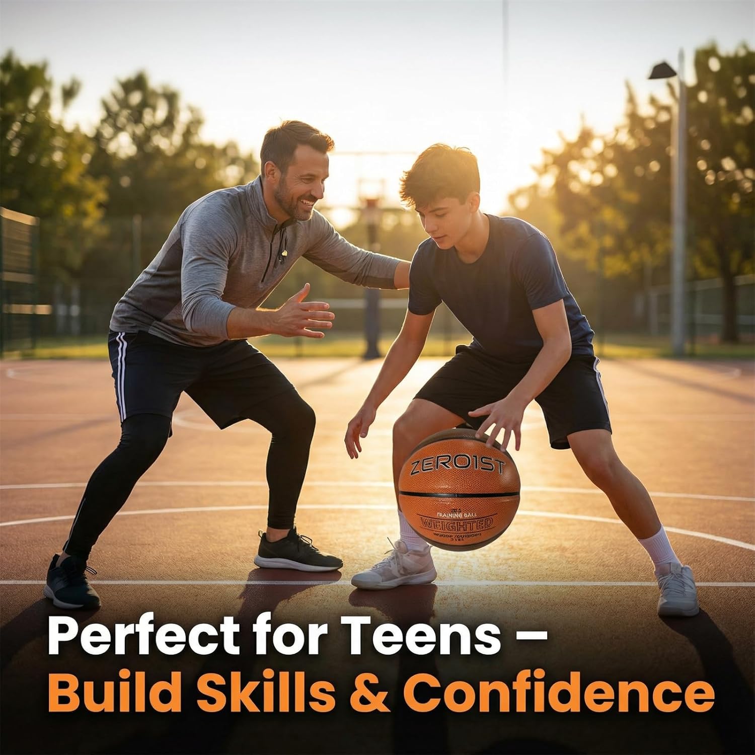 3LBS 29.5" Size 7 Weighted Heavy Basketball for Indoor & Outdoor Basketball Training Equipment for Improving Dribbling,Passing & Rebounding Skills Weighted Training Basketball(Deflated)