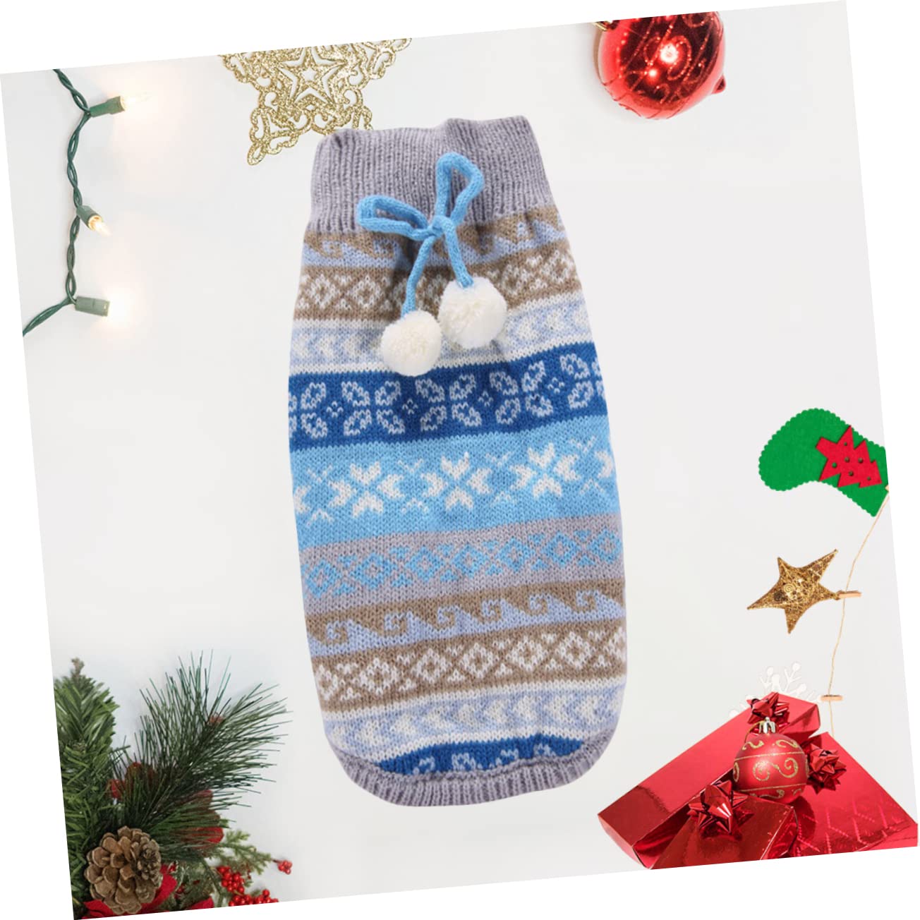 INOOMP Lot De 3 Adorables Pulls De Noël pour Chiens sans Manches À Capuche Vêtements pour Animaux De Compagnie Chauds Et Confortables Taille XS