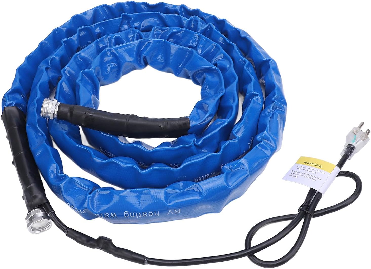 12FT Heated RV Water Hose with Thermostat, -40°F Freeze Protection, Drinking Water Safe