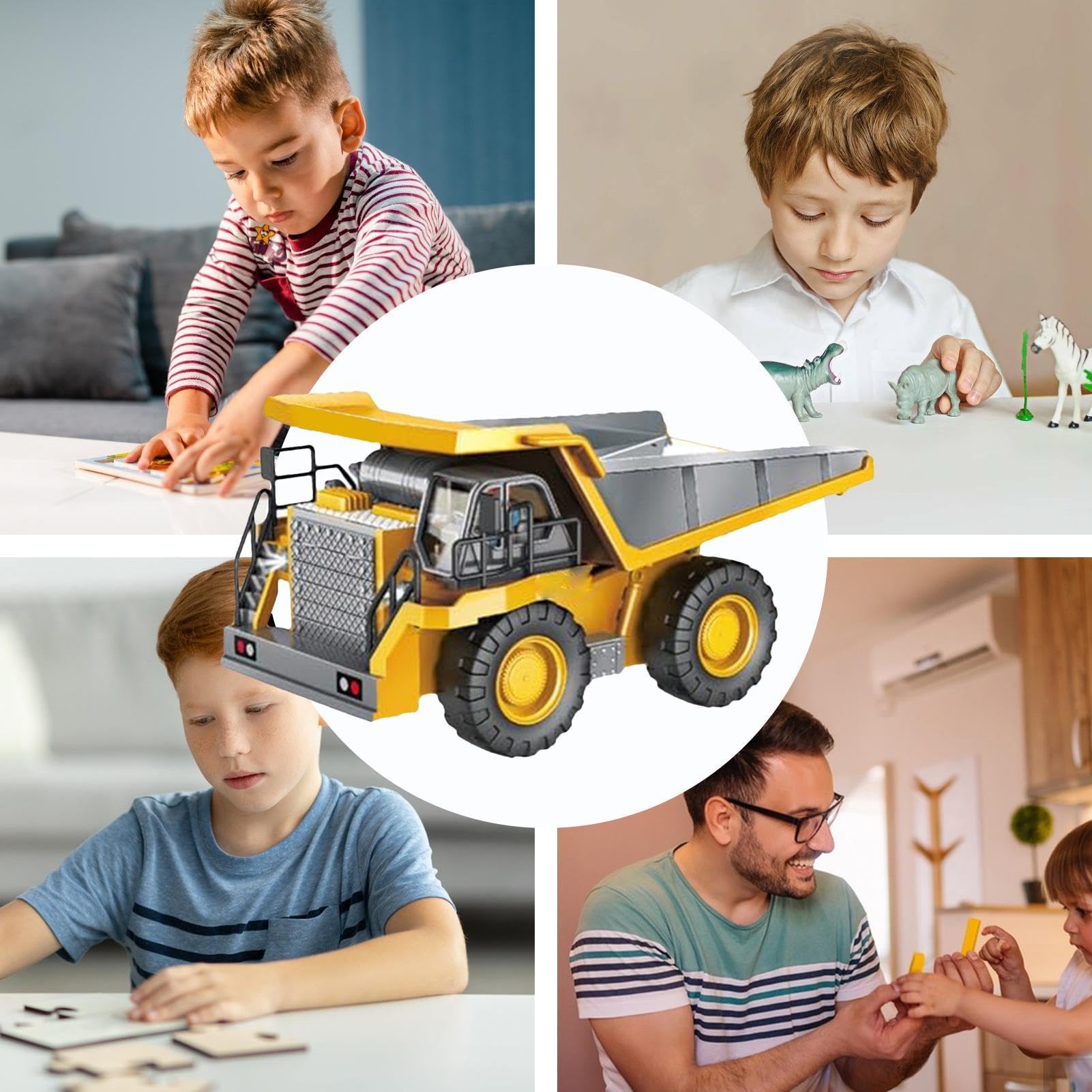 RC wywrotka, wywrotka Rc - Zdalnie sterowany samochód dla dzieci | powyżej 6 roku życia - Pojazdy budowlane dla dzieci Zabawki w ciężarówkach, Samochody RC na akumulator na zewnątrz