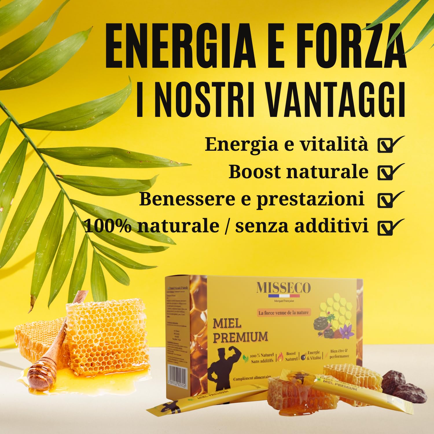 Miele afrodisiaco potente – Formula premium con shilajit puro, maca, ashwagandha e ginseng – Energia, vitalità e antistress naturale – 100% naturale, senza ingredienti chimici
