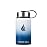 HYDRO CELL Stainless Steel Insulated Water Bottle with Straw - For Cold & Hot Drinks - Metal Vacuum Flask with Screw Cap and Modern Leakproof Sport Thermos for Adults (Navy/White 14oz)