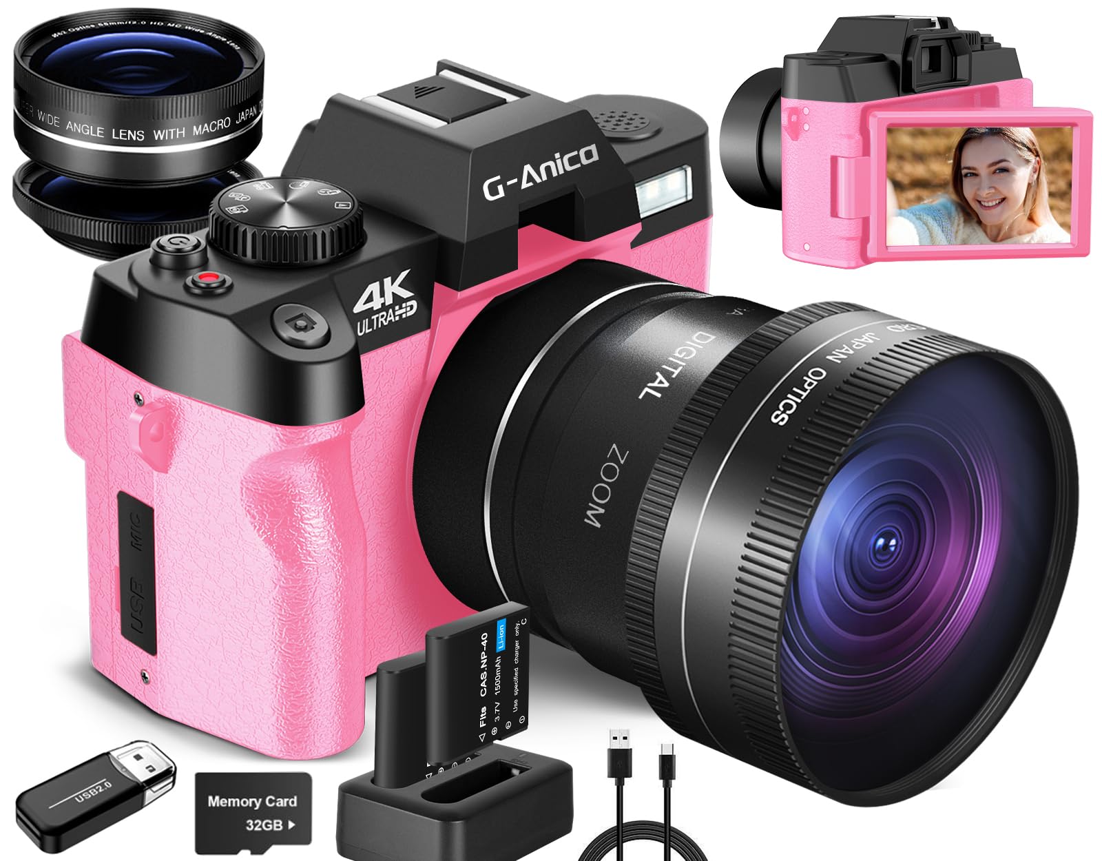 Amazon.com : G-Anica 4K Digital Cameras for Photography, 48MP