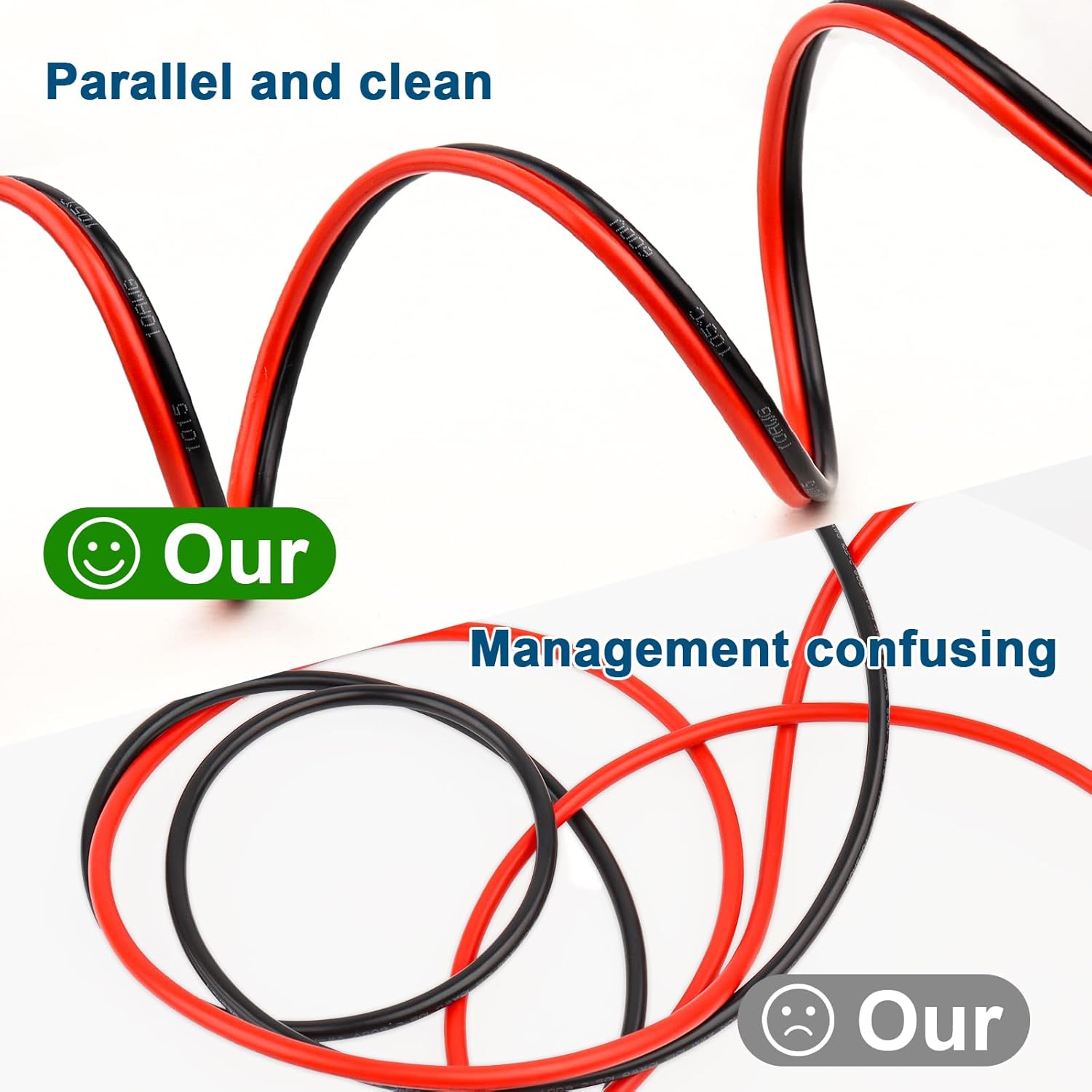 6 Gauge Wire 2 Conductors Copper Wire, 6 AWG Battery Cable Oxygen Free Copper Wire for Solar Panel, Automotive, Trailer, RV and Speaker (6 Gauge 10FT)