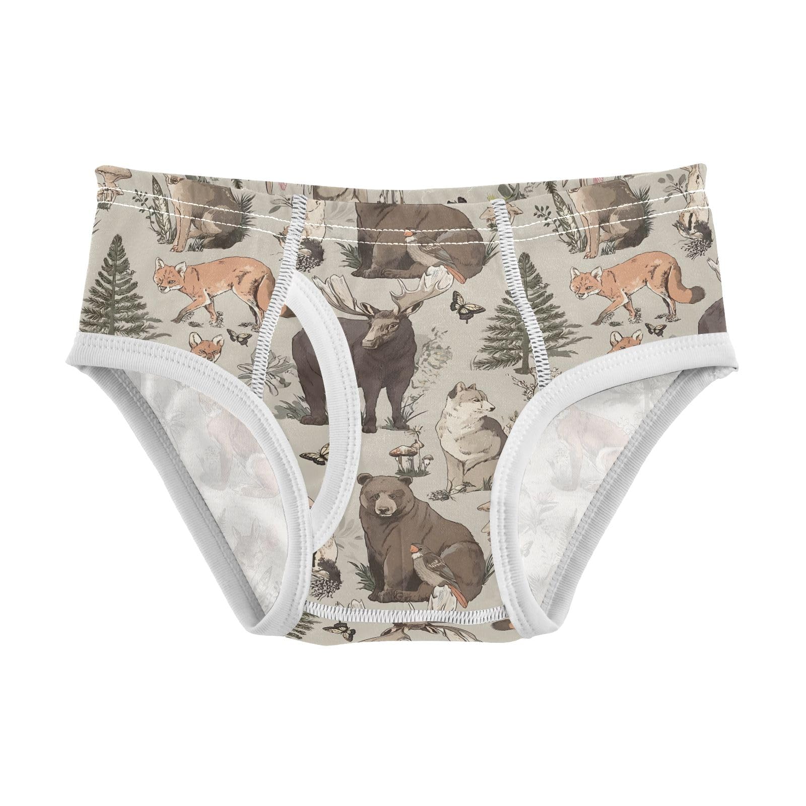 Boys Exclusive Briefs Toddler Underwear 95 Combed Cotton Boxerbriefs 2T Hand Drawn Animal
