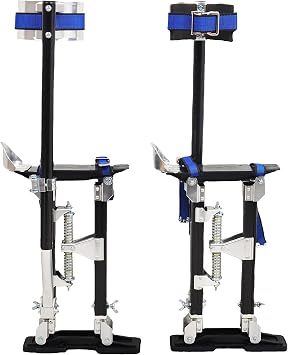 15 23 Drywall Stilts Aluminum Tool Adjustable for Painters Walking Taping, Black