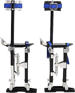 15”-23” Drywall Stilts Aluminum Tool Adjustable for Painters Walking Painting Taping, Black