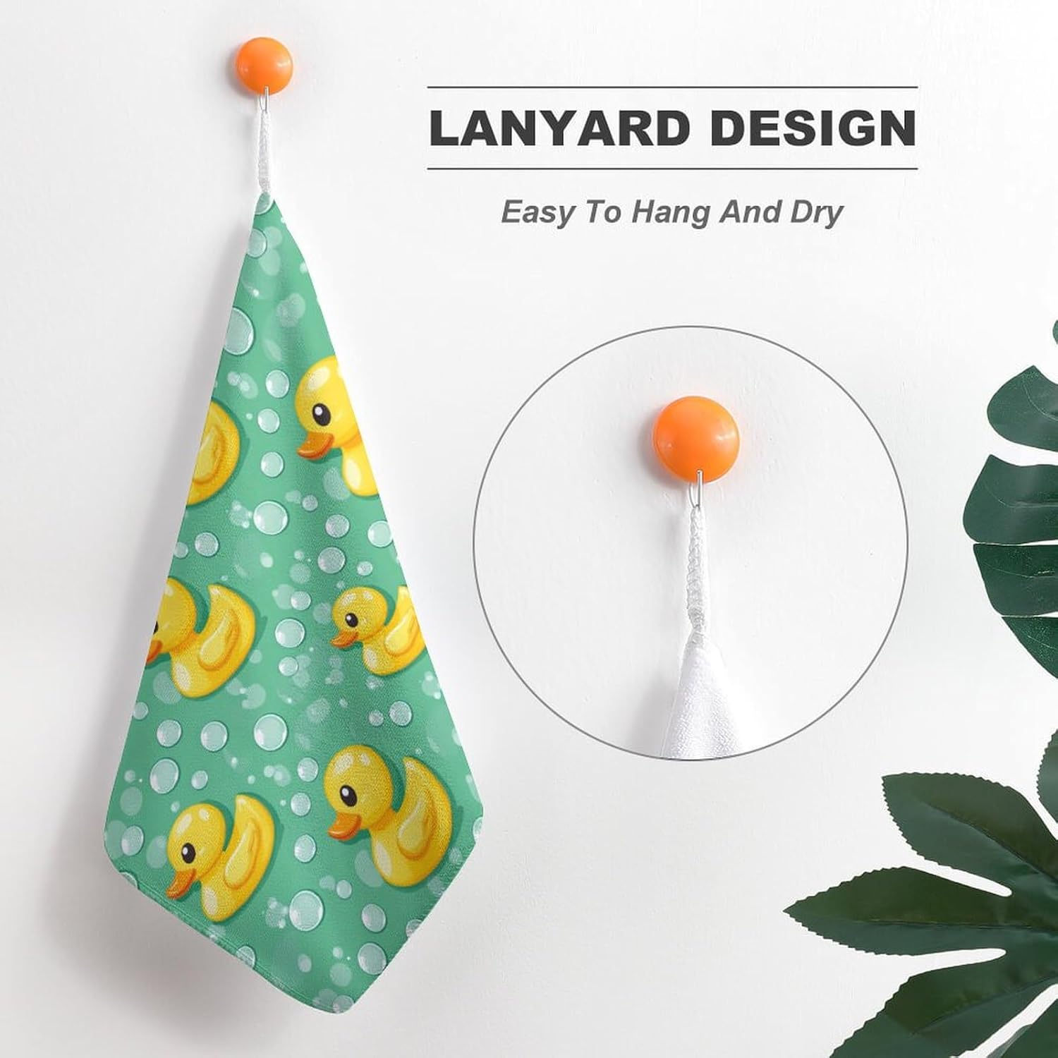 Ducks Towel Hand Towels Decorative Towel for Bathroom Kitchen Shower Gym 4PCS