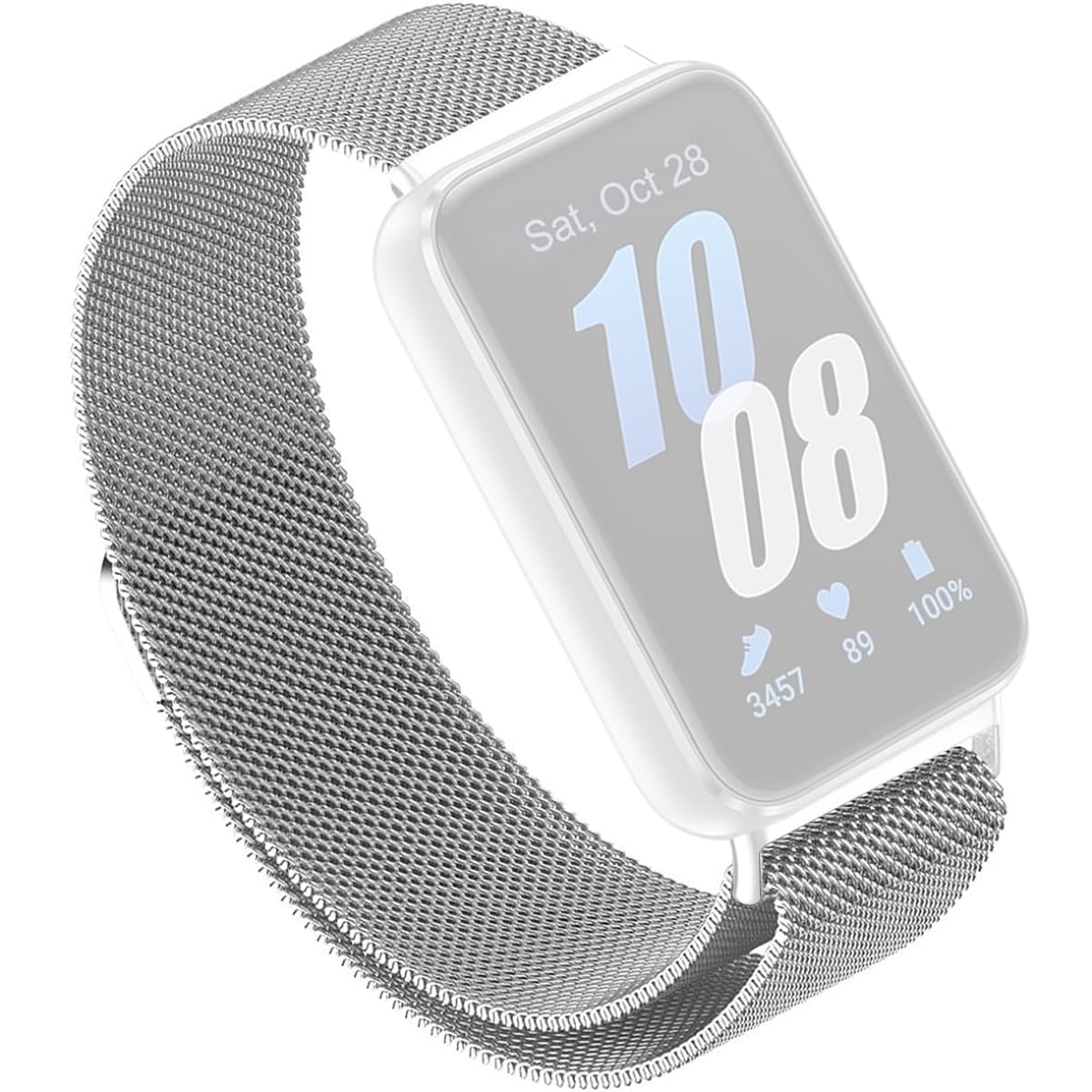 ZORBES® Watch Strap for Samsung Galaxy Fit3 Men Women Deluxe Silver Magnetic Watch Strap Adjustable Magnetic Watch Strap for Samsung Galaxy Fit3, for 5.5"-9" Wrist Size (B0D4TK4BLS) Amazon Price History, Amazon Price Tracker