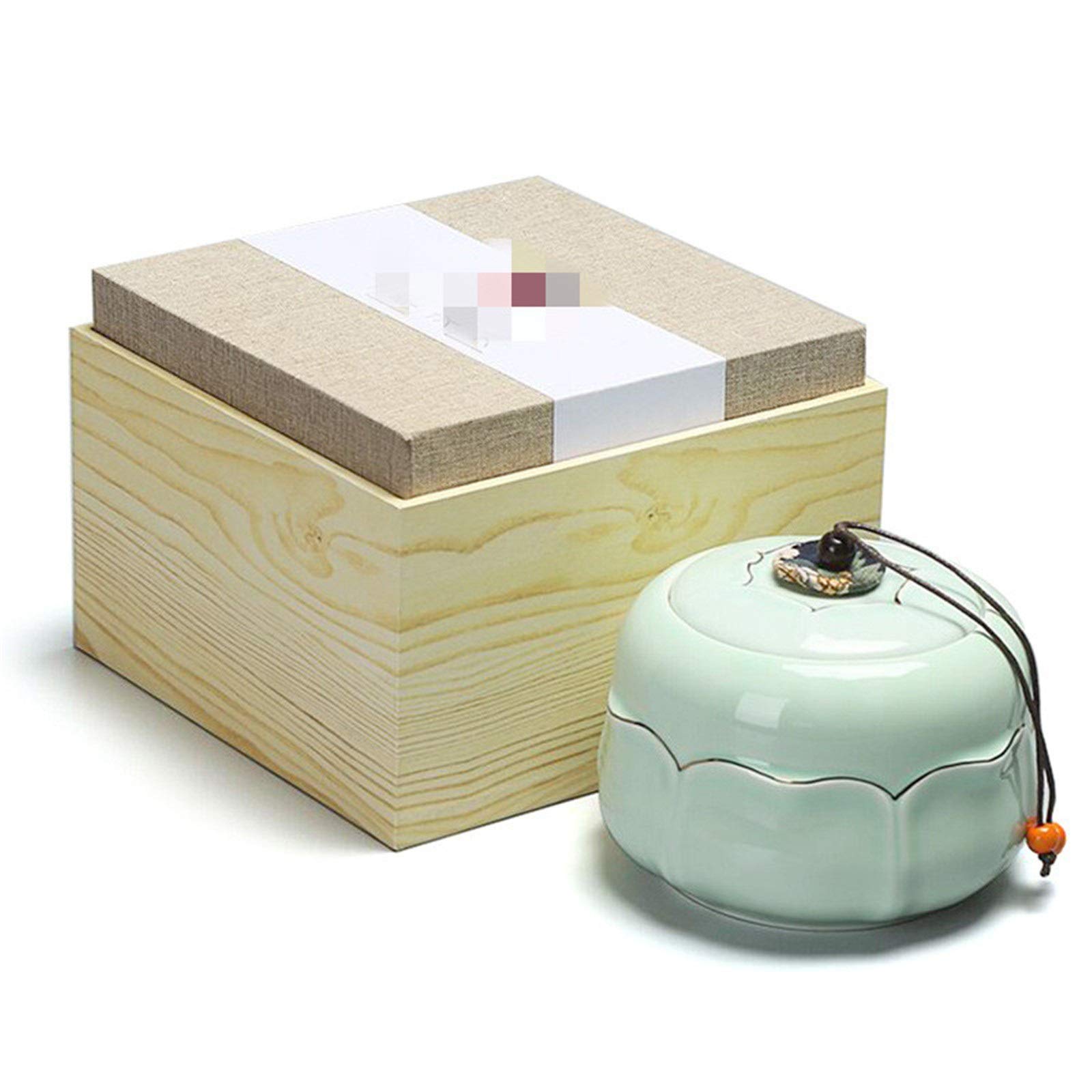 FZYOZZDPASL Ceramic Tea Canister Celadon Sealed Jar Home Ceramic Tea Caddy for Coffee, Spices(Green)