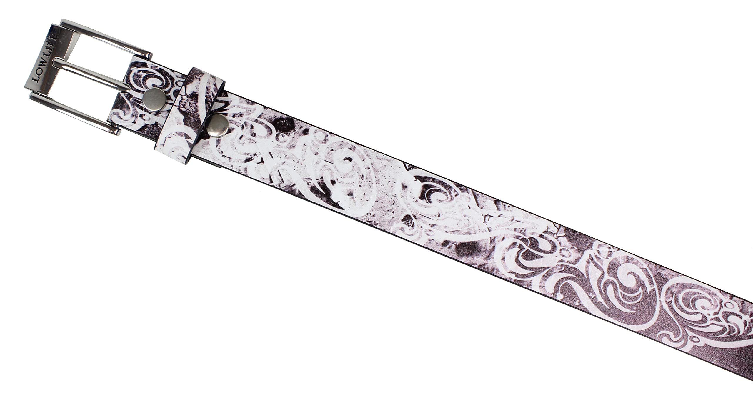 Lowlife x Chantale Coady Leather Belt in Black and White