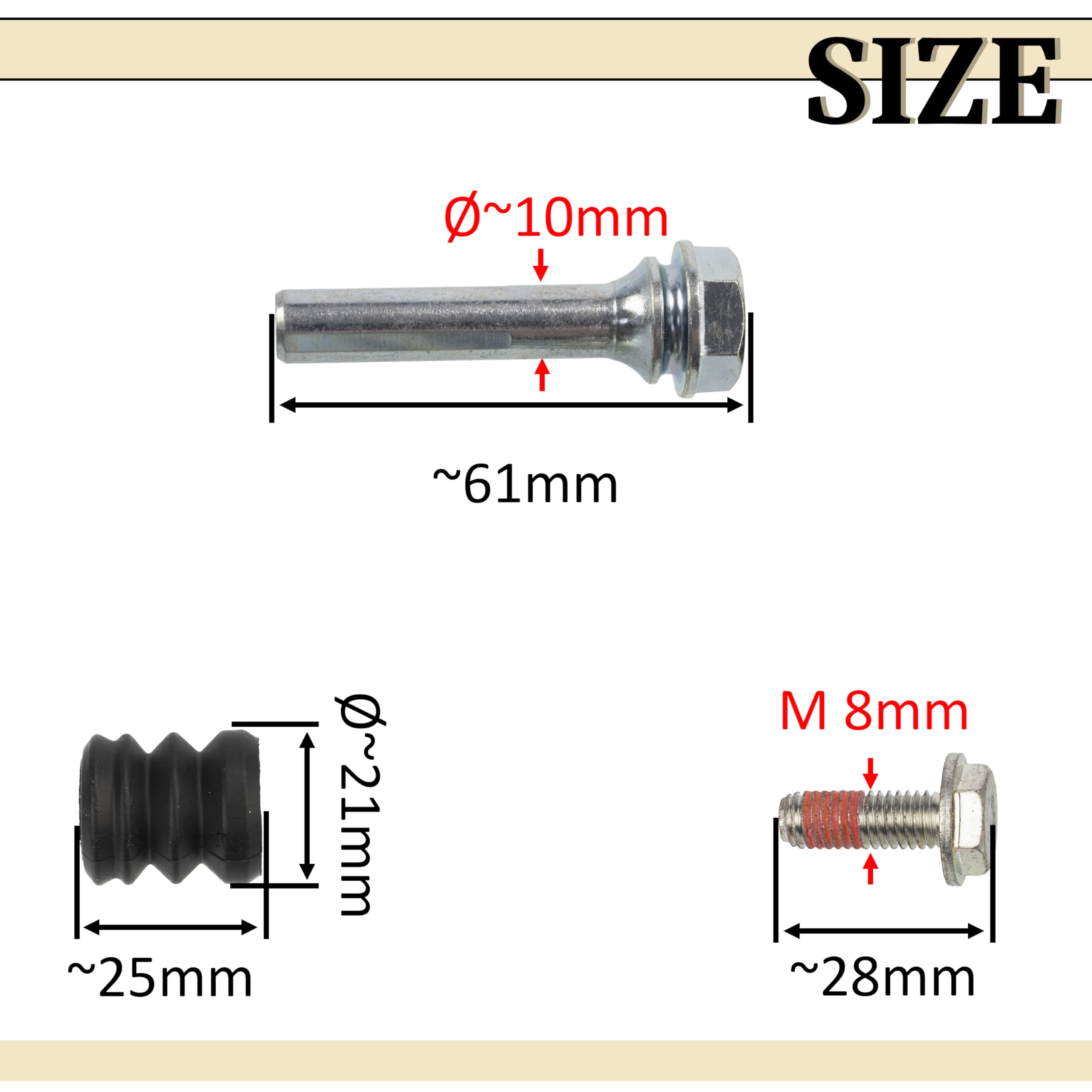 AERZETIX C71397 - Jeu De Douilles De Guidage Étrier De Frein - Compatible OE 7701033688 Et Autres