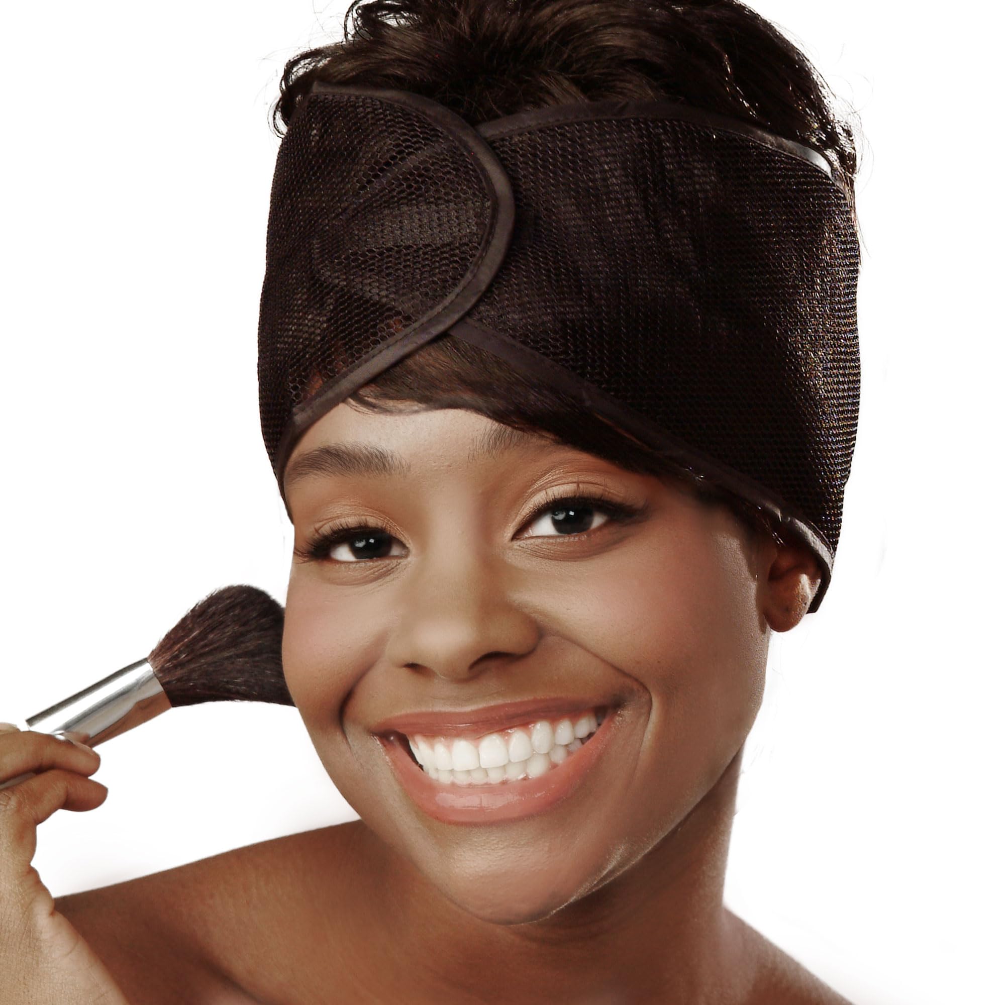 DONNA Cool Mesh Wrap – Large Breathable Hair Wrap for Women, Adjustable Head Wrap Cap, Comfortable Mesh Hair Wrap for Sleeping and Daily Wear, Fits All Hair Types, Black