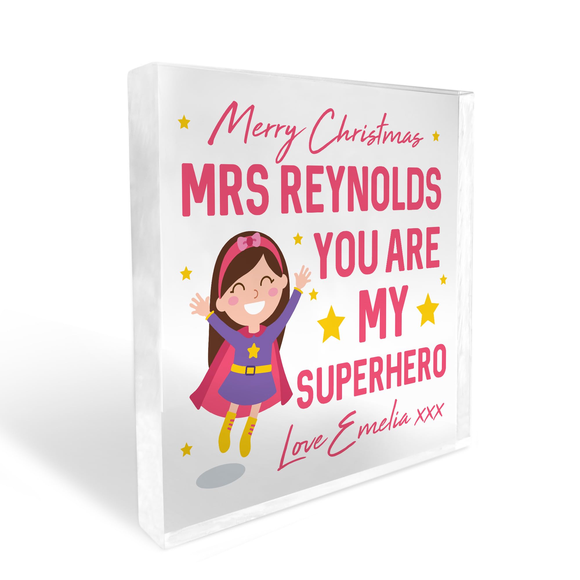 Red Ocean PERSONALISED Teacher Gifts For Women Superhero Gifts Teacher Gifts Thank You Gift For Her Keepsake
