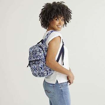 Vera Bradley Women's Microfiber Small Backpack, True Black, One Size