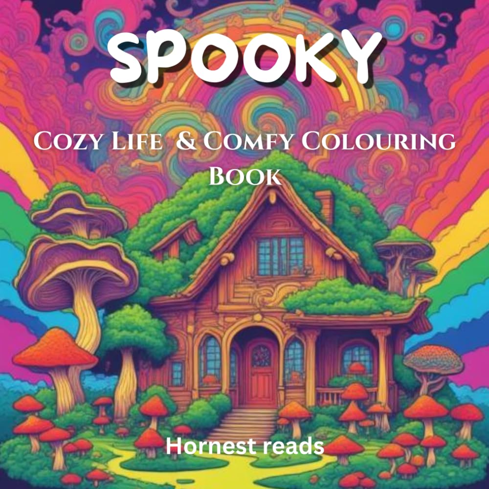 SPOOKY Cozy Life & Comfy Colouring Book: Adorable Relaxing Scenes for Teens, Adults, and Anyone Who Loves Cozy Vibes