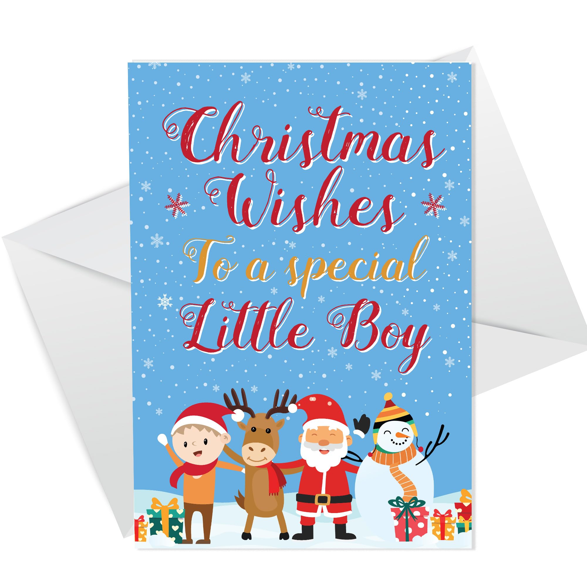 RED OCEAN Special Christmas Cards For Son Grandson, Son Christmas Card, Novelty Christmas Card, Greetings Card With Envelope, Christmas Cards For Him, Christmas Wish Card