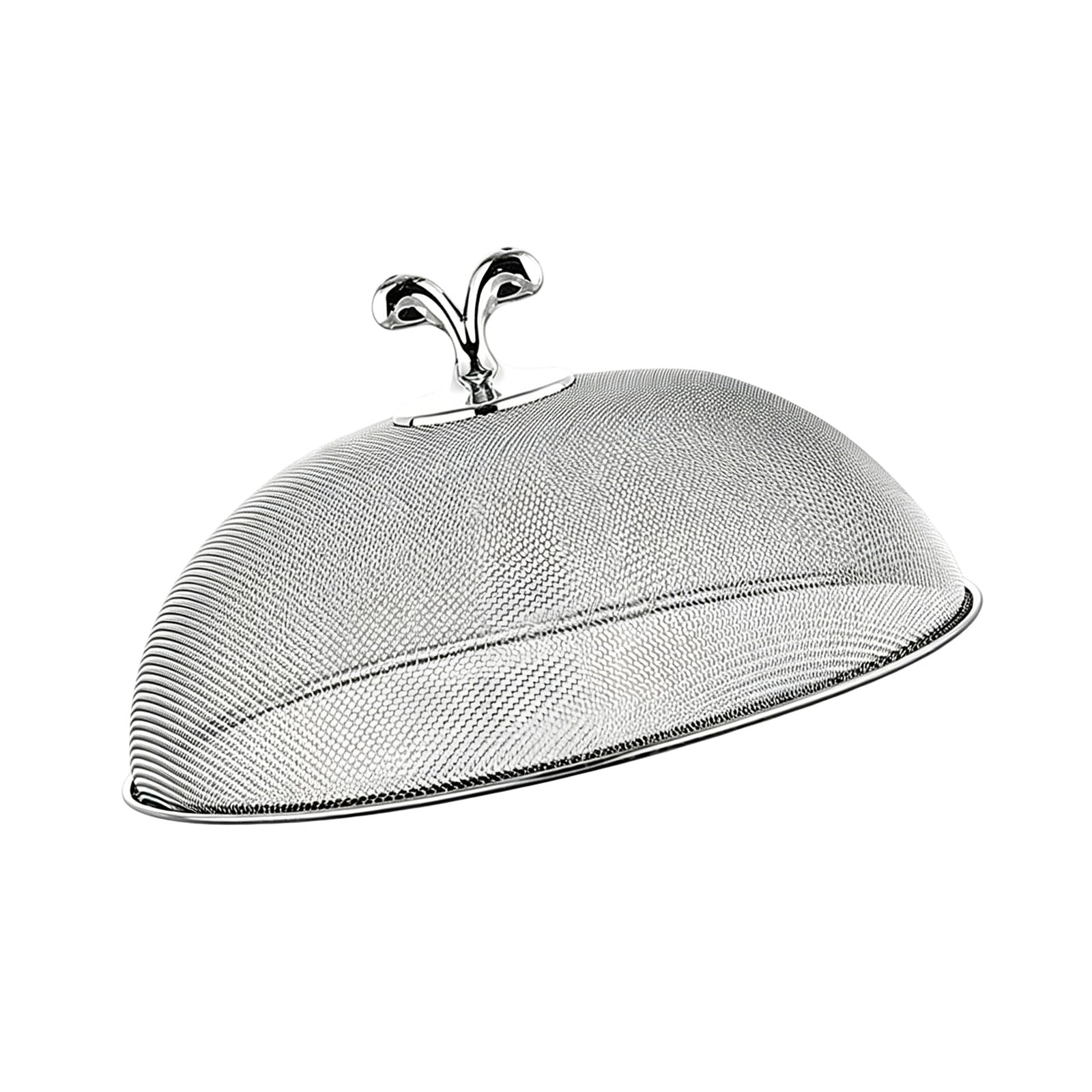 PURPLELILY Multipurpose Rustproof Steel Plate Cover with Handle Metal Meshes Dome Food Tent Protector for Table, BBQ, Picnics, Party Rustproof Steel Net Food Tent