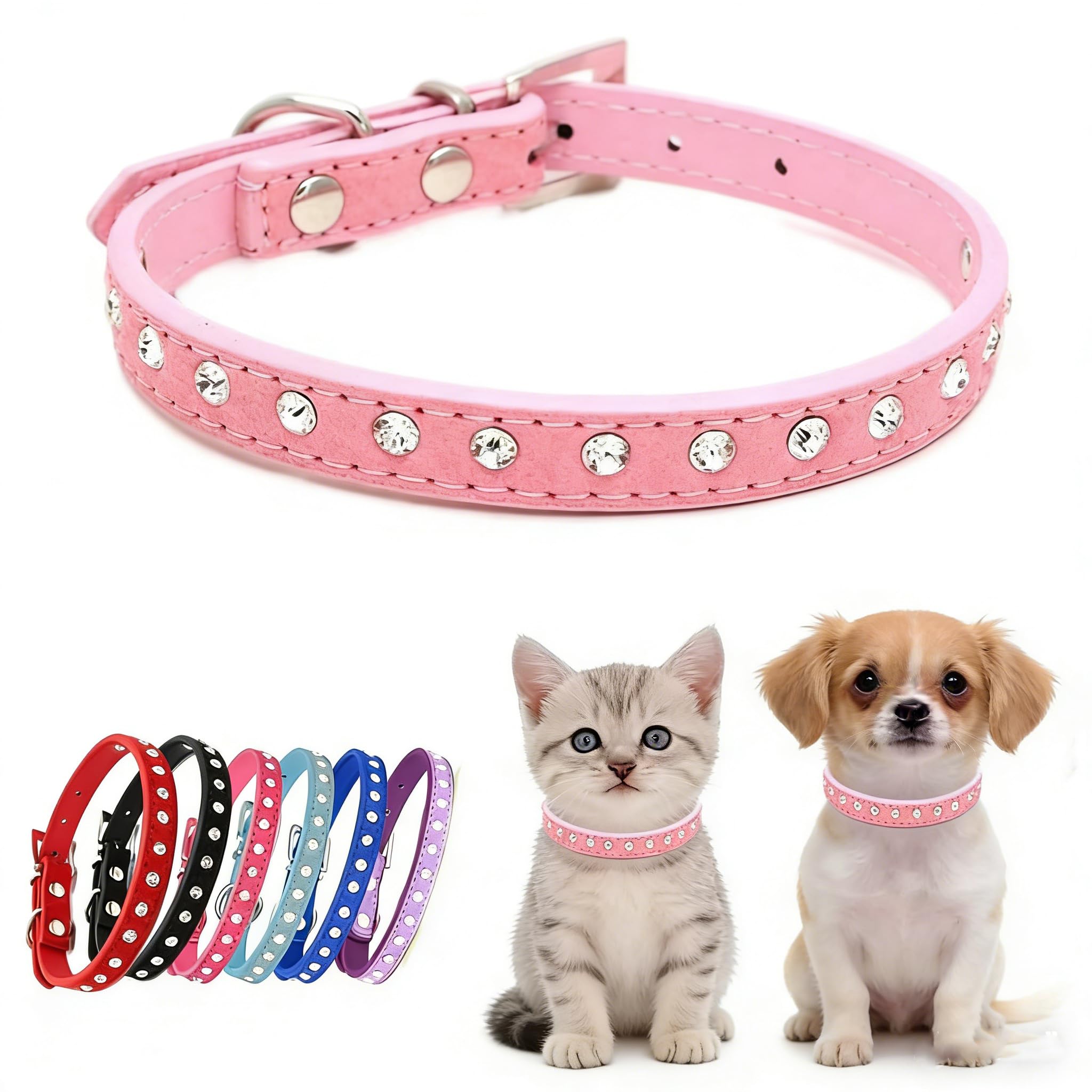Collier réglable pour petit chien avec strass : fini les colliers trop grands ou irritants