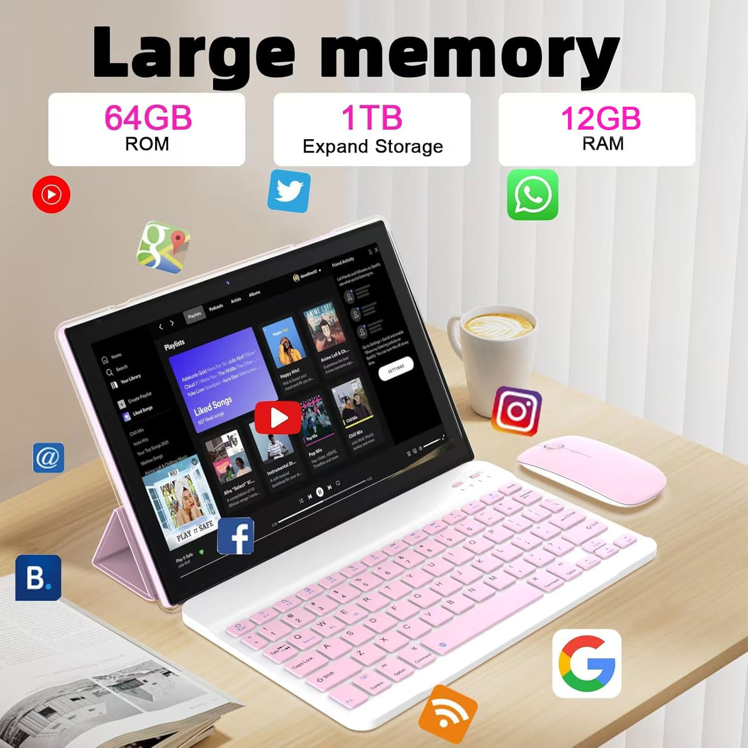 【新品】Android 15 タブレット 10インチ 12GB RAM 64GB Amazon.com : Android 15 Tablet, 10 inch 12GB RAM+64GB ROM