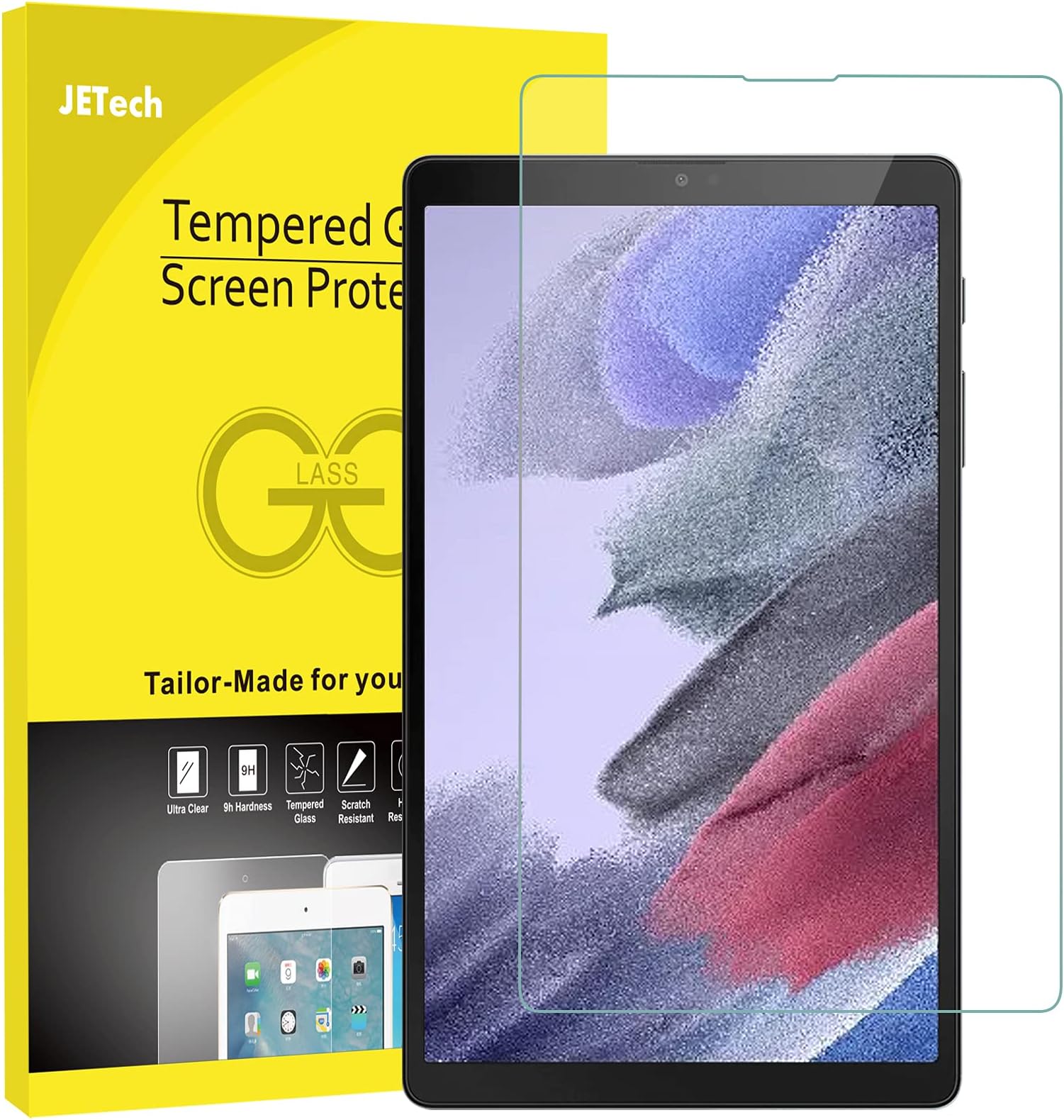 JETech Screen Protector Compatible with Samsung Galaxy Tab A7 Lite (8.7-Inch, 2021 Model, SM-T220/T225/T227), Tempered Glass Film, 1-Pack