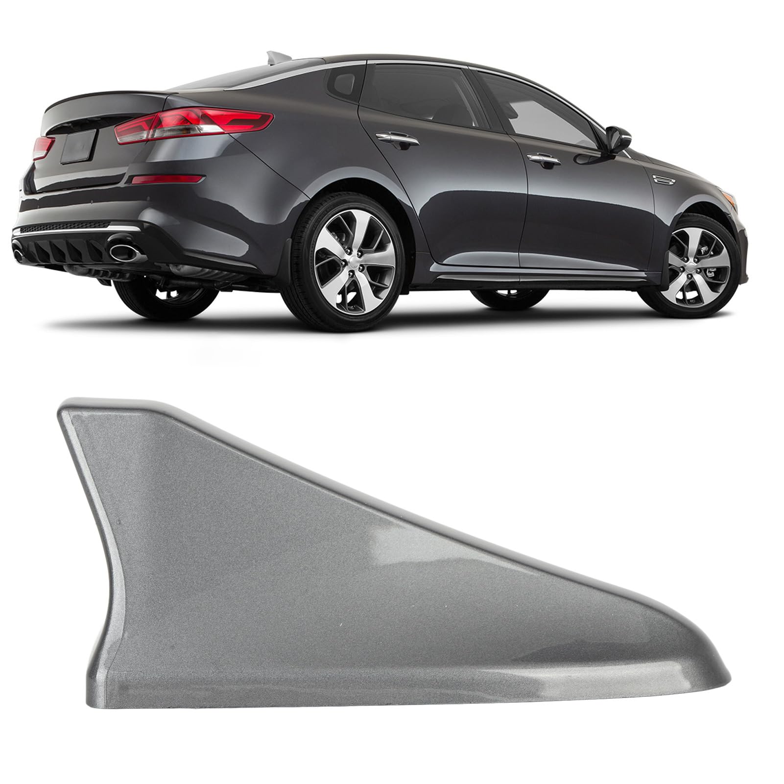 Shark Fin Roof Antenna Cover Car Roof Antenna Aerial Shell, 96219 D5000EBQK Radio Antenna Base Cover Vehicle Shark Fin Shape Cover Replacement for Hyundai Elantra Sedan (Silver)