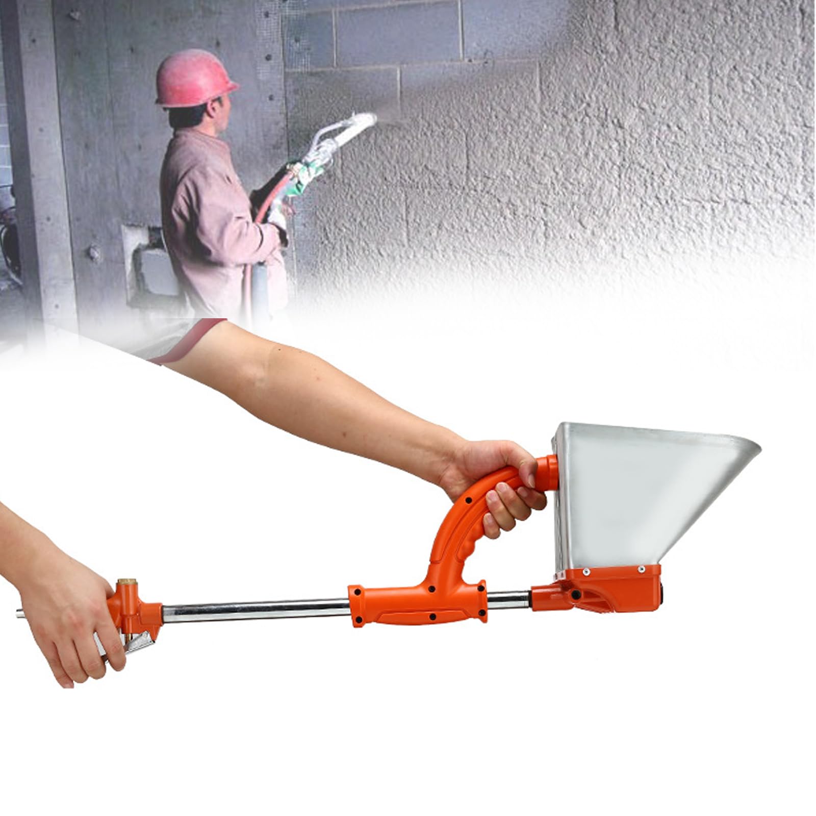 Pistola de pulverización neumática para cemento, tolva de aire automática para aplicación de hormigón, mortero y yeso, ideal para pintar gotelé o superficies de yeso