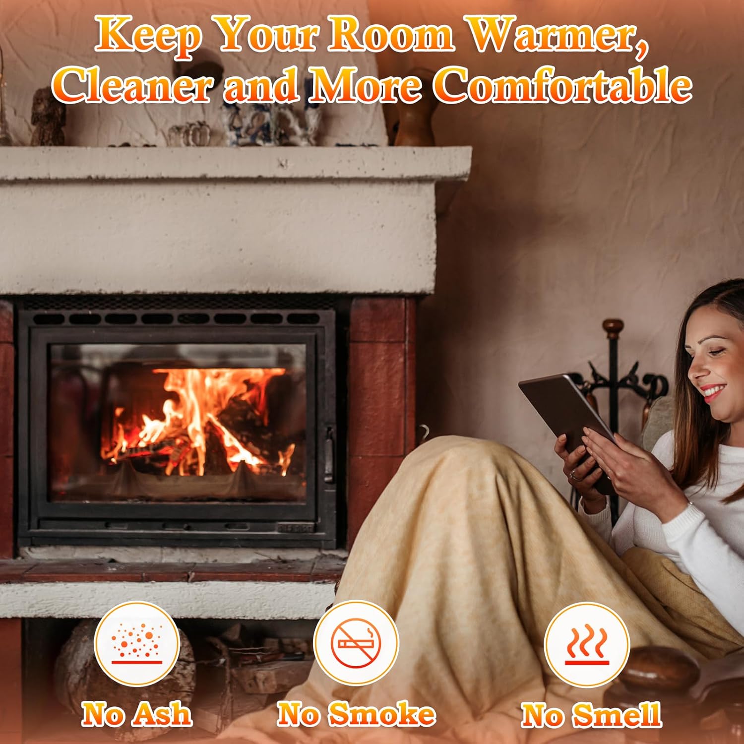 Wood Stove Gasket,1" x 98" Wood Stove Door Gasket Rope Kit Self Adhesive Stove Flat Gasket for Stove or Fireplace Doors Wood Stove Flat Gasket Tape Replacement