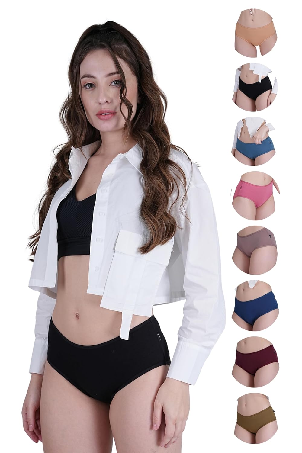 Women’s Cotton Spandex Hipster | Soft & Breathable | Stretchable Mid-Rise Panties with Full Coverage | Everyday Comfort Women’s Cotton Spandex Hipster | Soft & Breathable | Stretchable Mid-Rise Panties with Full Coverage | Everyday Comfort