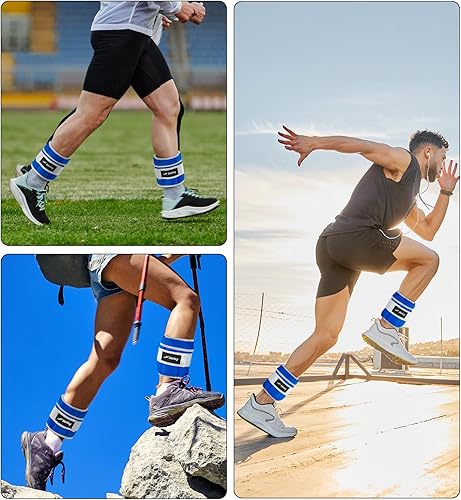 Miniatura 6 de Pesas de tobillo ajustables para mujeres y hombres, 1 par de 1, 2, 4, 5, 6, 8, 10 libras, pesas para piernas, manos, brazos, muñecas con peso