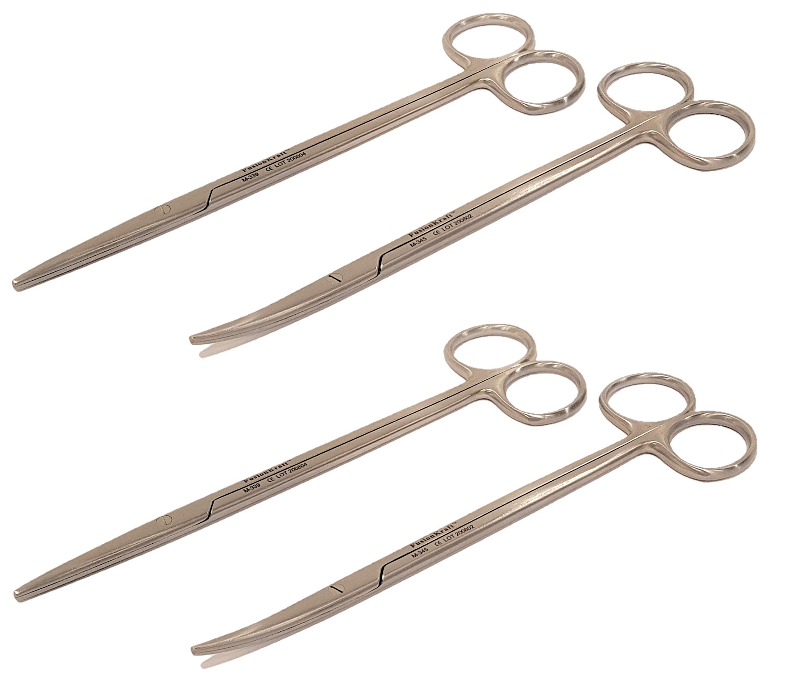 FusionKraft Metzenbaum Dissecting Scissors, 7", Combo Pack of two each of Straight & Curved Blades (B08WLWXD2Z) Amazon Price History, Amazon Price Tracker
